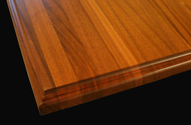 Edge Grain Sapele Mahogany with Classical Bead and Cove Edge Profile