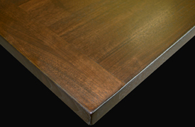 Edge Grain Stained Walnut with Breadboard End and Roundover Edge Detail