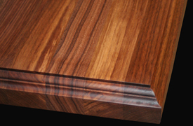 Edge Grain Walnut with Medium Double Roman Ogee