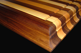 Edge Grain Walnut, Maple, and Cherry with Super Double Roman