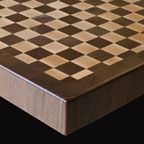 Wenge and Walnut Checkerboard with Roundover Edge