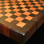 Wenge and Maple Checkerboard with Stripe