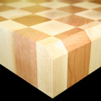 Cherry and Maple Checkerboard with Chamfer Edge