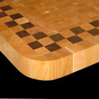 Cherry and Walnut Checkerboard with Radius Corner