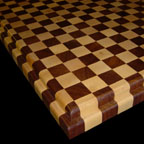 Maple and Walnut Checkerboard with Roundover Edge