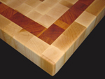 End Grain Maple with Cherry Stripe