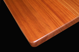 Flat Grain Sapele Mahogany with Roundver and Radius Corner