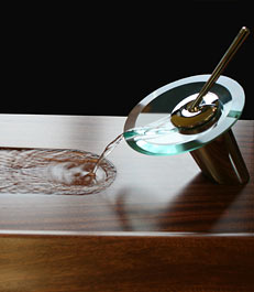 Custom wood sink from Grothouse Lumber with Durata finish