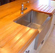 Custom drainboards for kitchen sinks
