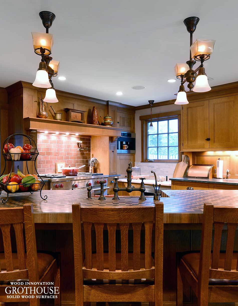 Walnut and Cherry Wood Butcher Block New York Custom Walnut and Cherry Wood Butcher Block in New York