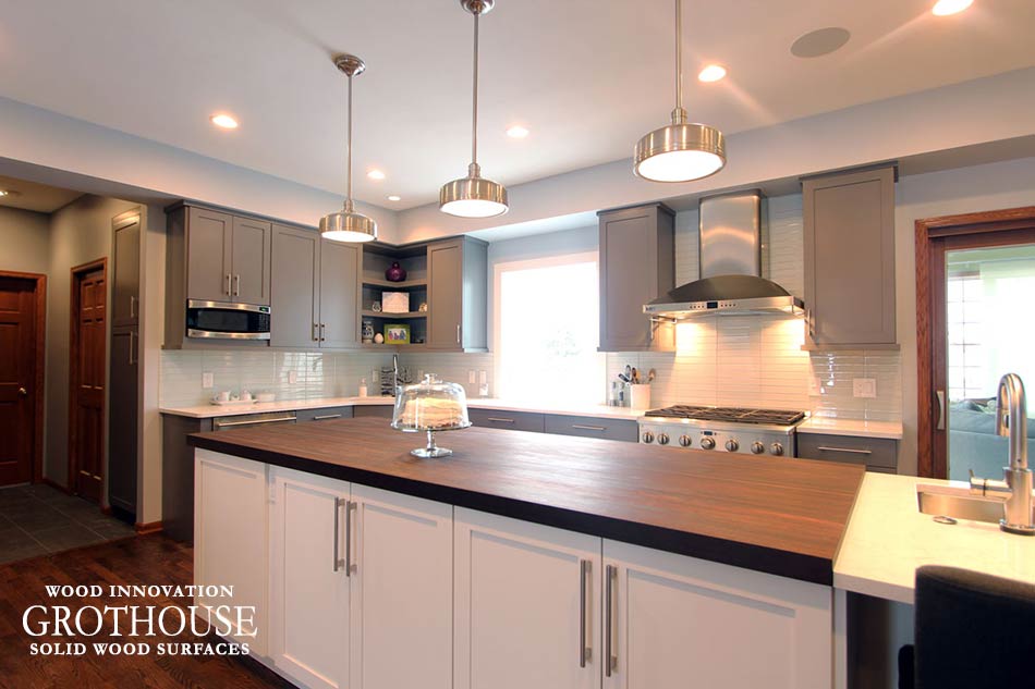 Peruvian Walnut Kitchen Island Top Wisconsin Peruvian Walnut Kitchen Island Top in Wisconsin