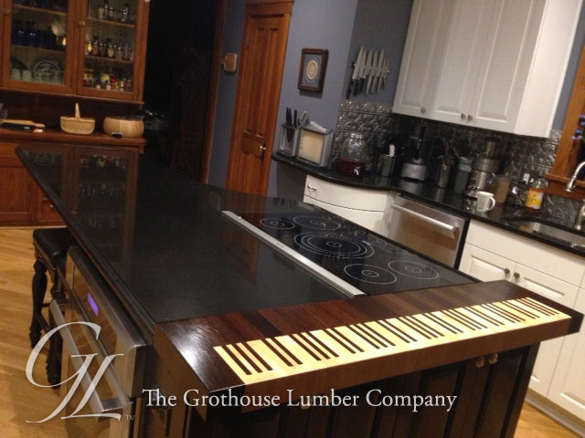 Piano Pattern Wood Butcher Block Countertop Piano Pattern Butcher Block Countertop