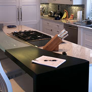 Ash Wood Countertops with Dark Black Stain in Ohio