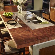 Brazilian Cherry Butcher Block Countertop in PA
