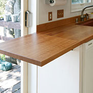 Cherry Wood Countertop with Drain Boards