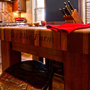 Custom Mahogany Butcher Block Countertops