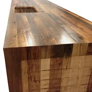 Reclaimed Chestnut Pastore Waterfall Counter VA