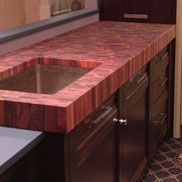 Bolivian Rosewood Butcher Block Countertop