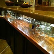 Sapele Mahogany Wood Bar Top in CA