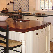 Sapele Mahogany Wood Kitchen Island