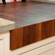 Teak Butcher Block Countertop with knife slot