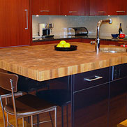 Teak Butcher Block Countertop in Boston MA