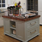 Burmese Teak Butcher Block Countertop in California