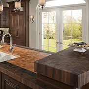 Walnut, Cherry, and Wenge Butcher Block Countertop