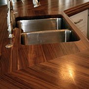 Custom Walnut Wood Countertop in Watford City, ND